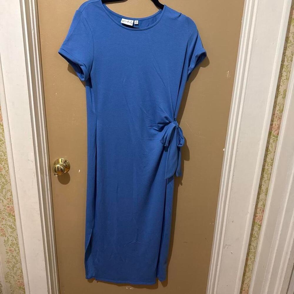 Wonderly blue wrap dress